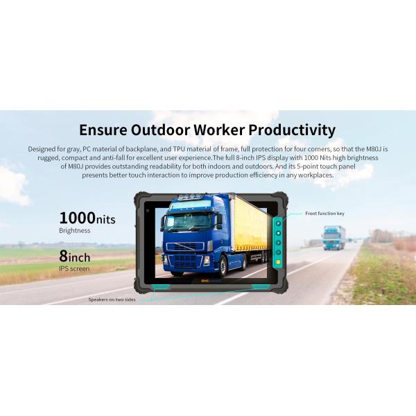 Industrial Rugged Tablets M80J 8 Inch With Win 10 Waterproof GPS WIFI Camera NFC IP65