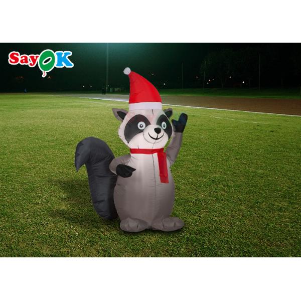 ROHS Inflatable Holiday Decorations Raccoon Indoor And Outdoor Cartoon Christmas Yard
