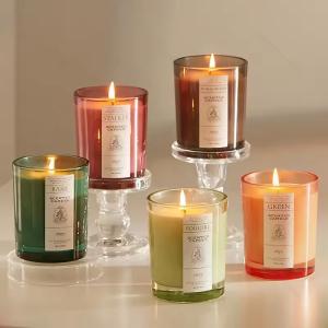 Wholesale Shiny 8oz 10oz Envases Para Velas Empty Glass Colorful Iridescent Candle Jar Candles Rainbow Candle from china suppliers