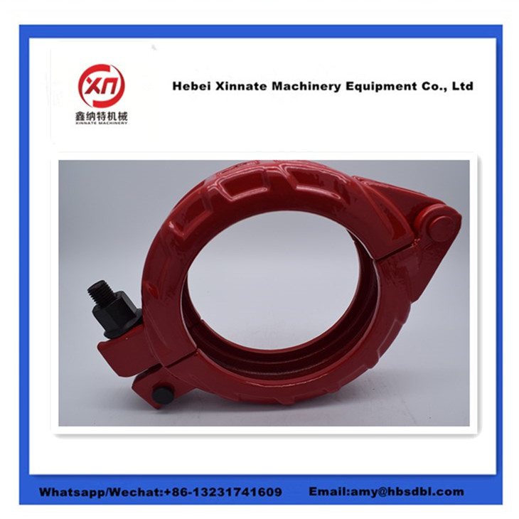 DN125 Putzmeister Concrete Pump Clamp Coupling Bolt Coupling With Base