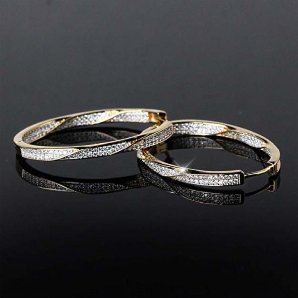 New Fashion S925 Jewelry Party Gift Custom CZ Huggie Gold Hoop Earrings For Women