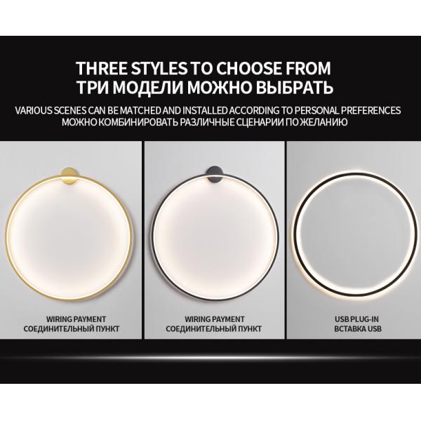 Minimalist modern background wall led wall lamp designer art living room sofa circle wall lamp(WH-OR-232)