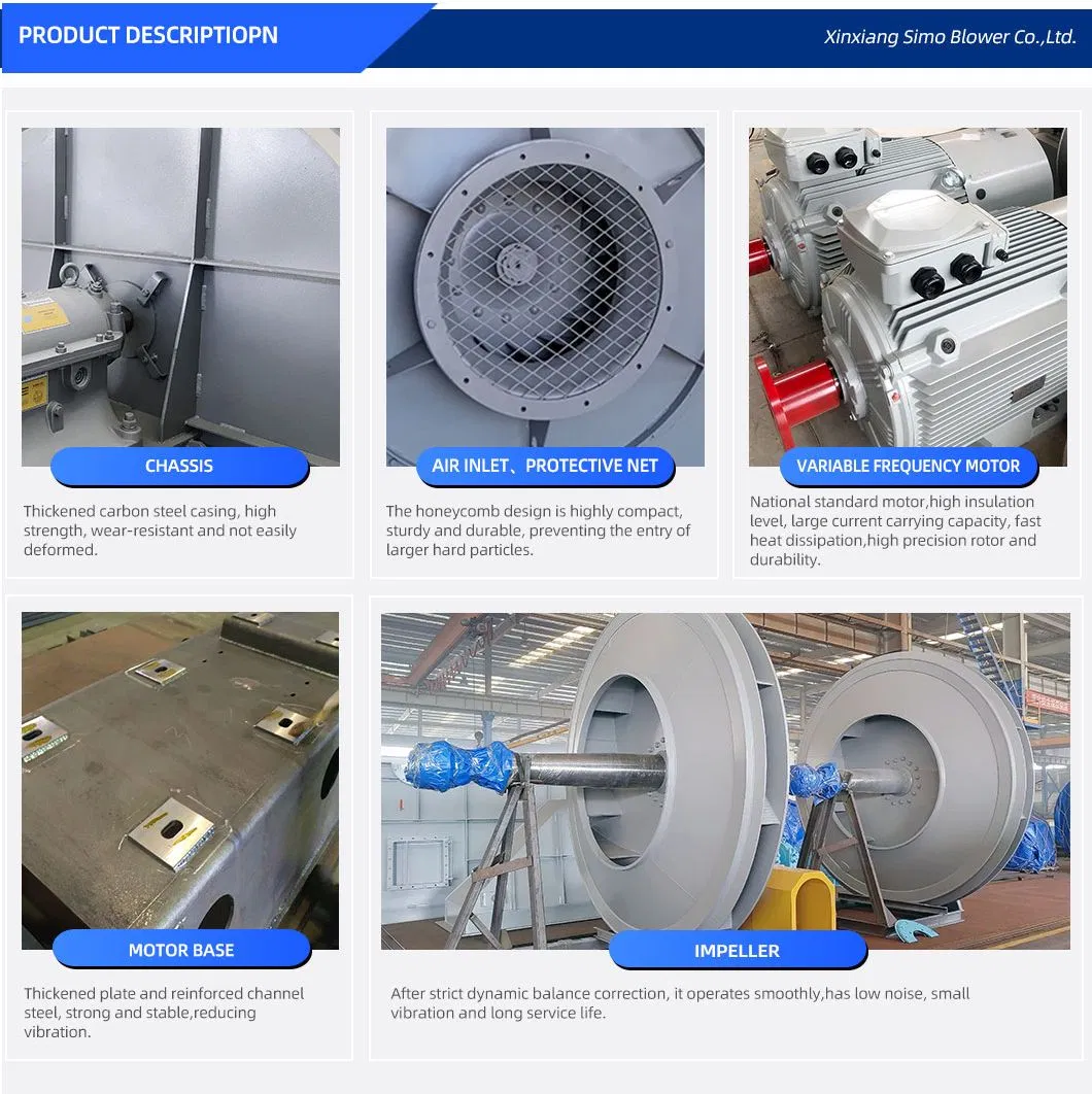 Designed for Cement Production Line Supporting Dust Collector Fan/Wear-Resistant Fan