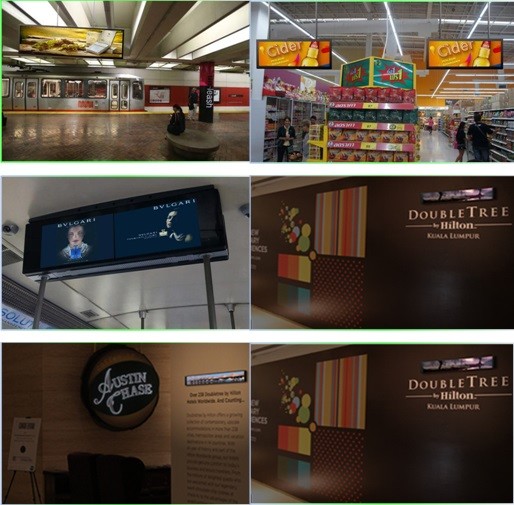 38 inch ultra wide bar type 1000nits stretched LCD monitor display for bus train subway signpost