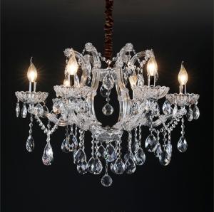 Wholesale LED E14 Crystal Candle Chandelier 5 To 10m2 High Light Transmittance from china suppliers