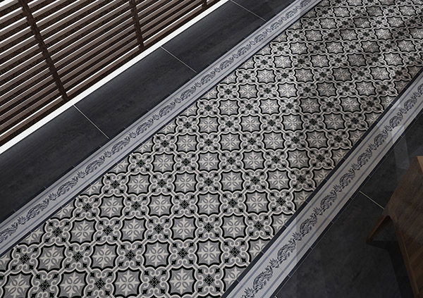 Corridor Patterned Ceramic Tile Anti Dirty Non - Radioactive Rustic Tiles