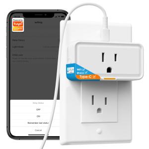 Wholesale Tuya socket Power Monitor Plug APP Voice Works with Alexa Google Home Smart Type c WiFi RF433 Outlet Plug from china suppliers