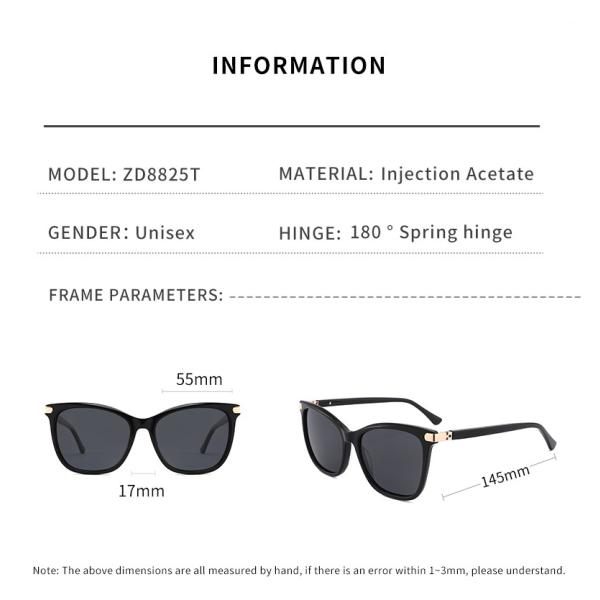 Custom Handcrafted Acetate Frames Sunglasses Driving Sunnies Lens Width 55mm