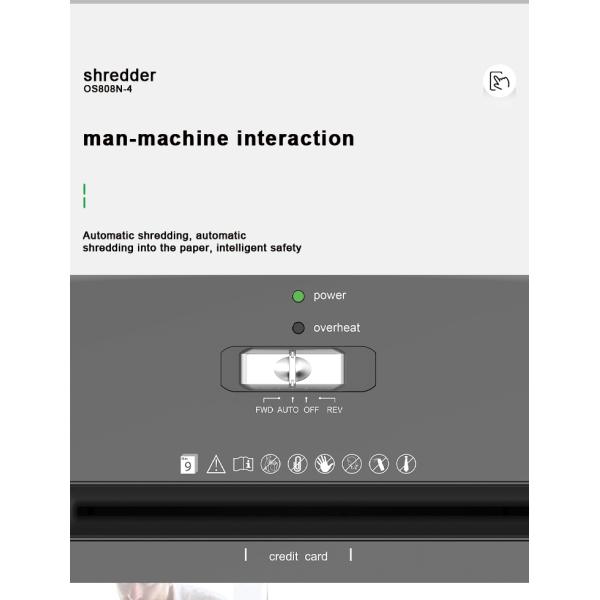 50 L Capacity 10 Sheet Micro Cut Shredder for Office Paper Destruction Equipment