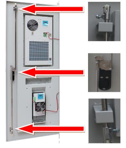 Outdoor Power Cabinet , Outdoor Telecom Cabinet With Water Sensor / Door Sensor