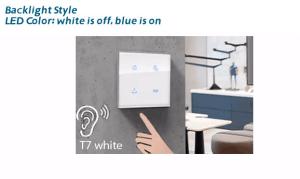China Glass Panel Tuya Zigbee Smart Switch Touch Screen Light / Scene Switch on sale