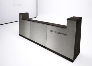 Cashier Service Reception Counter Desk Rectangular Shape Long Life Time