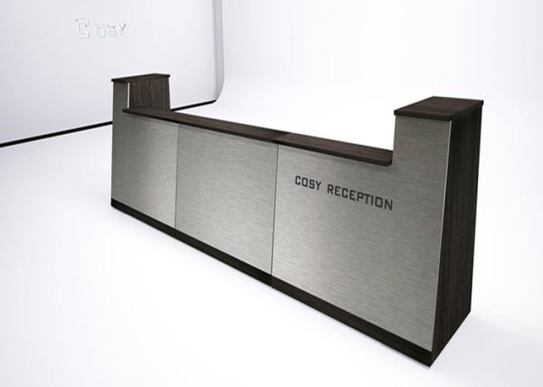 Quality Cashier Service Reception Counter Desk Rectangular Shape Long Life Time for sale
