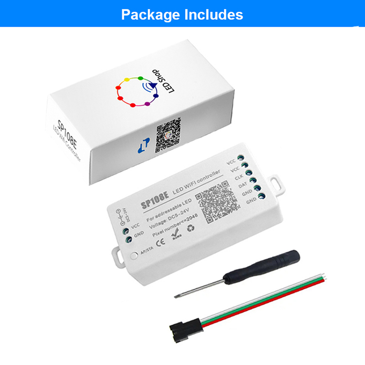 2048 Pixels SP108E Wifi LED Controller With IOS Android App Wireless Remote Control