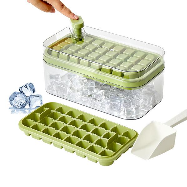 Quality ODM/OEM Custom Easy Press Personalized Ice Cube Mold With Lid And Bin Durable for sale