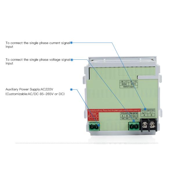 CN-UIF33 96*96 mm Single Phase A&V&Hz Multi Meter for electrical panels