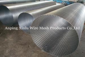 China 16  Stainless Steel Profile Wedge Wire Mesh Pipe Rust Resistant on sale