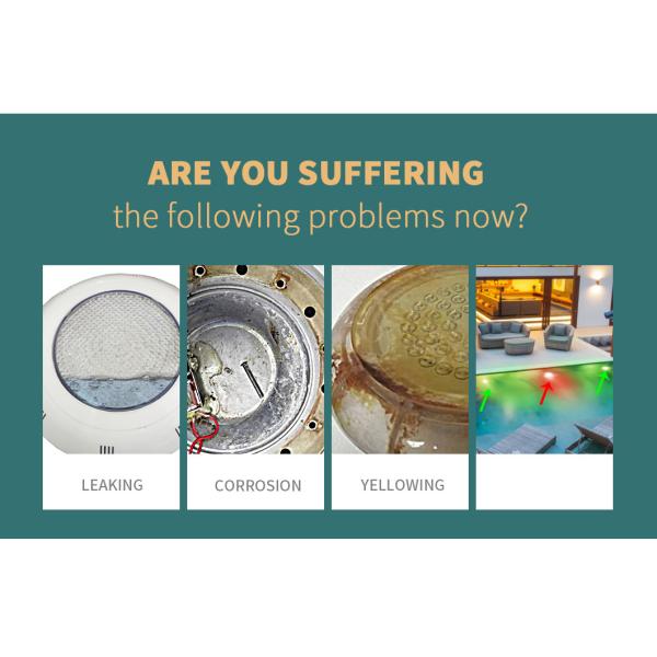 18W SMD2835 12V 1800LM IP68 Structure waterproof Led Concrete Pool Lights