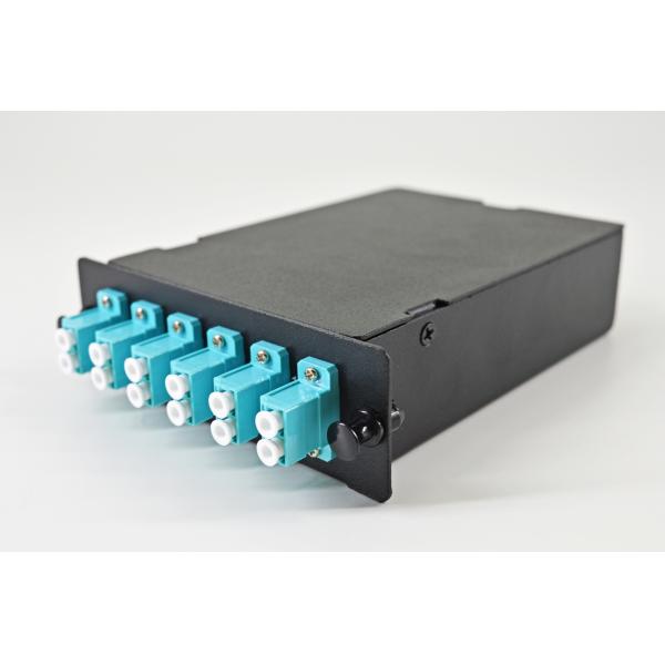 Fiber optic cassette module 12/24 Port multimode 10G OM3 preloaded with MPO MTP to LC fanout cable patch cord