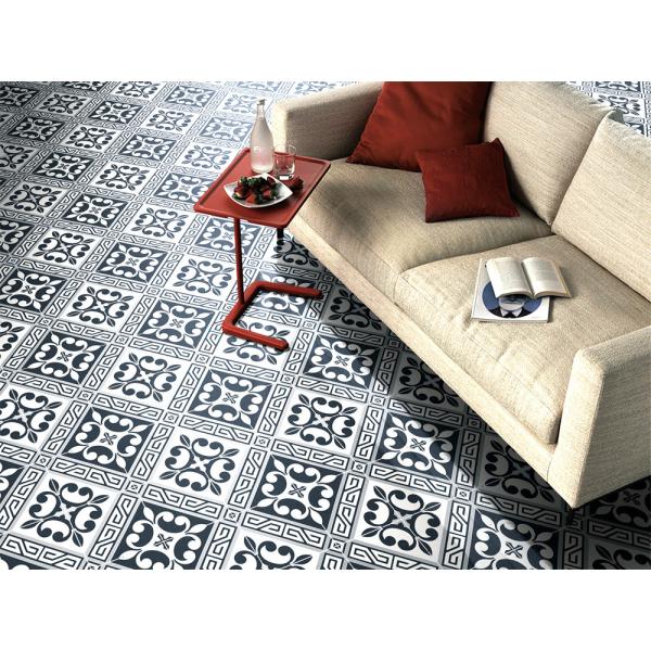 20x20cm Black Gray Ceramic Rustic Tile for Bathroom Kitchen