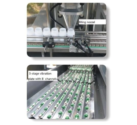 Tablet Capsule Counting And Packing Machine Multi Vibration Plate Bottle Filling Automatic