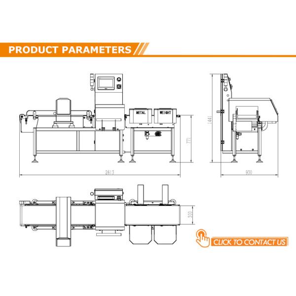 SS304 Electronic Check Weigher And Metal Detector Combination For Commodity Production