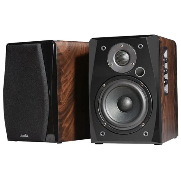 Quality 6 Ohms Wireless Active Bookshelf Speaker Stereo 100W Power Output for sale