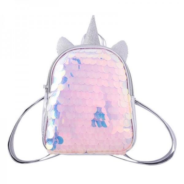 Quality Cute Sequin Unicorn shape backpack for School students for sale