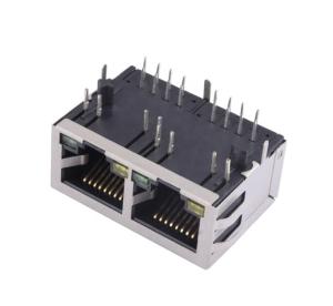 China HuaYong PCB RJ45 Ethernet Connector 1*2 with Transformer on sale