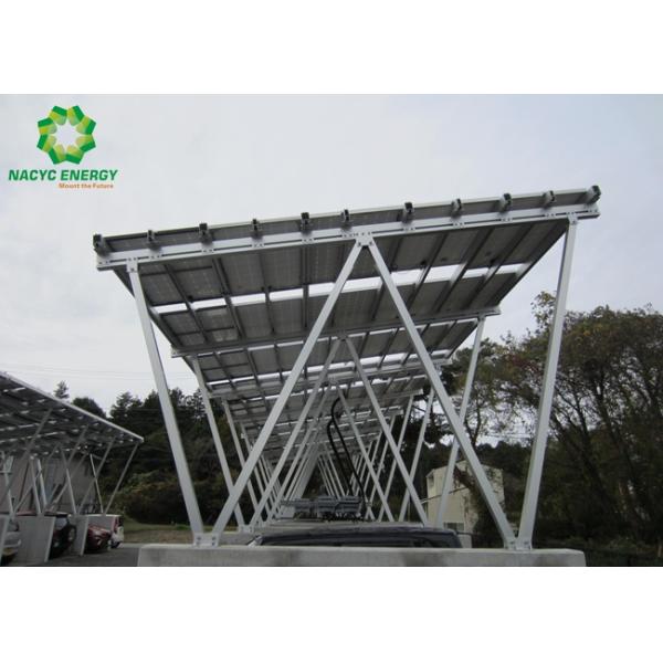 Easy Installed Silver Solar Carport System Ground Mounting Systems Load Power