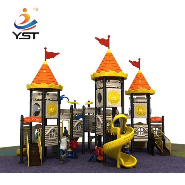OEM Castle Curved Large Playground Slide For Amusement Park