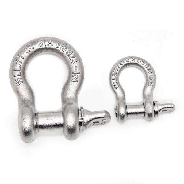D-Shaped Stainless Steel Shackle A2-70 A4-80 Rust Proof