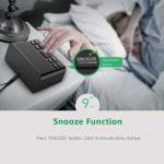 Digital Portable Clock Radio USB Rechargeable With Snooze Alarm Functions