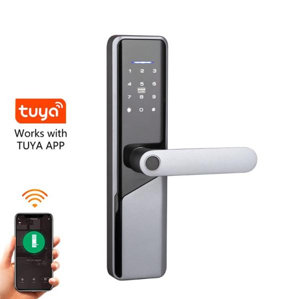 Quality Card Password Tuya Deadbolt Keyless Smart Fingerprint Door Lock Smart Locks for sale