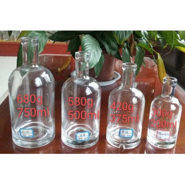 700ml 750ml 1000ml Spirit Glass Bottles with Decal Super Flint Glass Collar Material