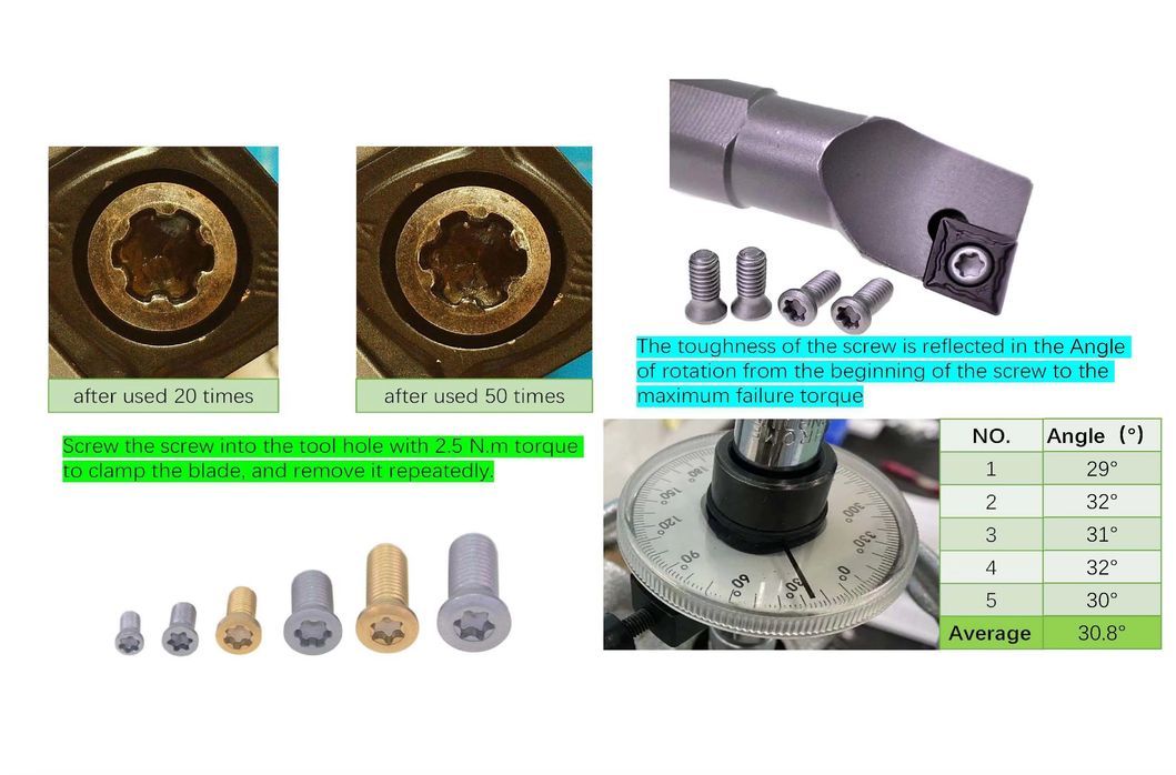 M1.6 M2 M3 M4 M5 M6 M8 Cutting Tool Screw Customized High Strength Screws for Cutting Tool Fasteners Insert and Indexable Mill Fasteners