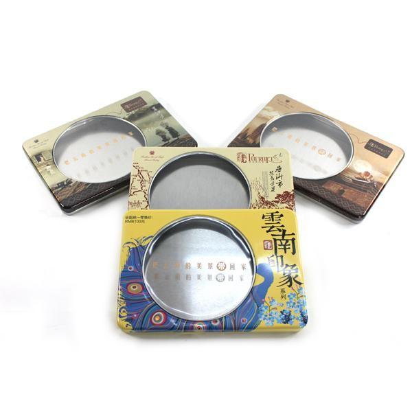 Quality Custom printed window tea tin box for sale