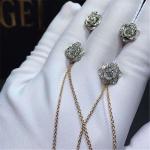 China Piaget  mini of  full diamonds rose earring 18kt gold  with white gold or yellow gold or pink gold for sale
