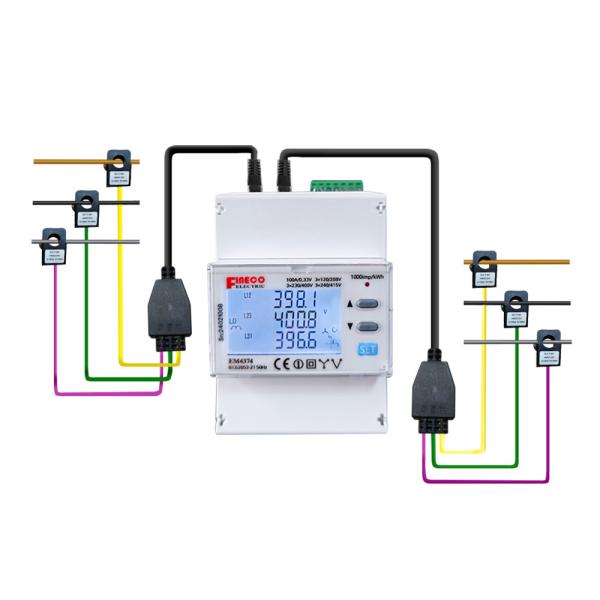 Quality EM4374 power analyzer three phase rogowski coil meter for sale