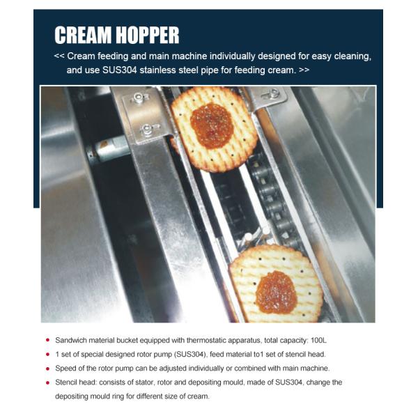 Single Phase Cookies Biscuit Sandwiching Machine Automatic Single Lane