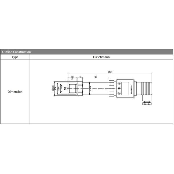 High Precision Hengtong Sensor Bp93420IX Pressure Transmitter Sensor China