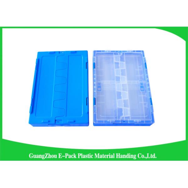 Solid Attached Lids Collapsible Plastic Containers Stocked For Supermarket