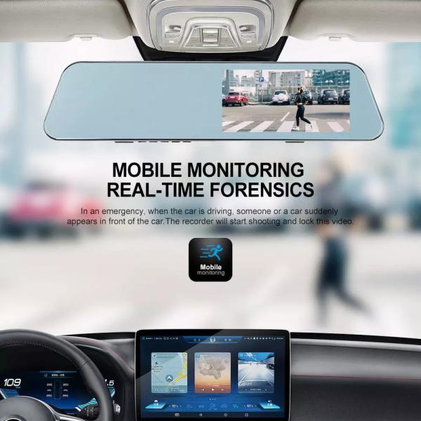 4.5inch 1080p 12MP Reversing Dual View Dash Cam With Interior Camera