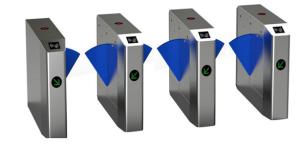Retractable Flap Unique Mechanism 12V DC Turnstile Gate With Card Reader