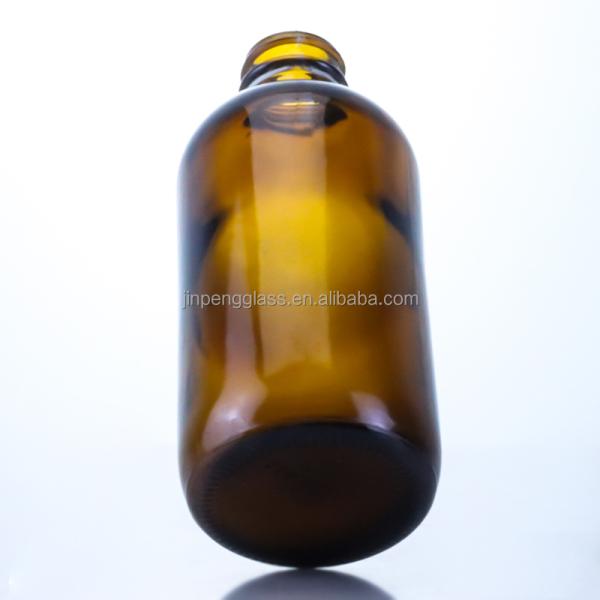 350ml Empty Glass Beer Bottle with Crown Cap Silk Screen and Hot Stamping Unique Design