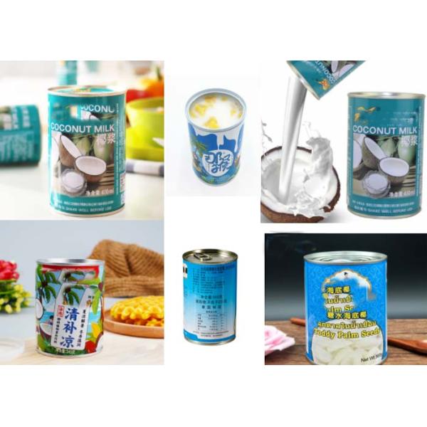 Fresh coconuts water canning machine coconut milk drink canned filling seaming machine labeling machine
