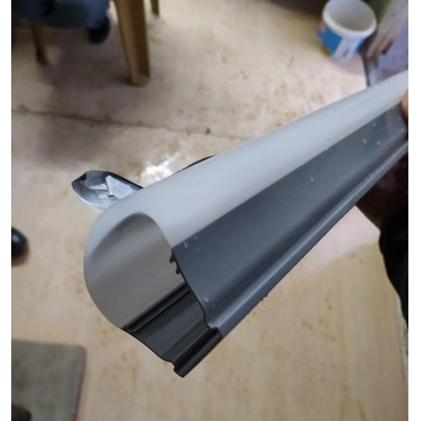 Two Color Co Extrusion PC ABS LED Lamp Shade Cover Profile Production Line / PC ABS PMMA Profile Extruder Machine