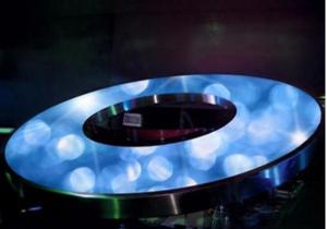 China Round Circle LED Display Full Color , Weather Proof LED Stage Backdrop Screen on sale
