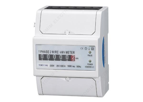 Quality 4 Module Electricity Single Phase Energy Meter , Analog Display kwh Meter for sale