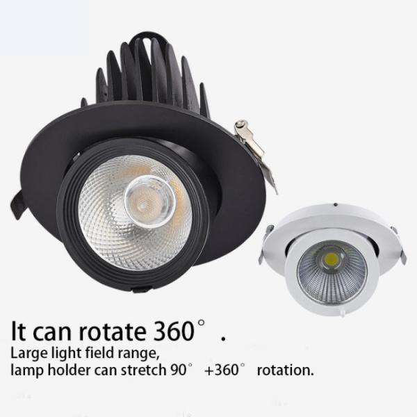 110V LED Recessed Spotlights Adjustable 360 Degree Bathroom Ceiling Downlights